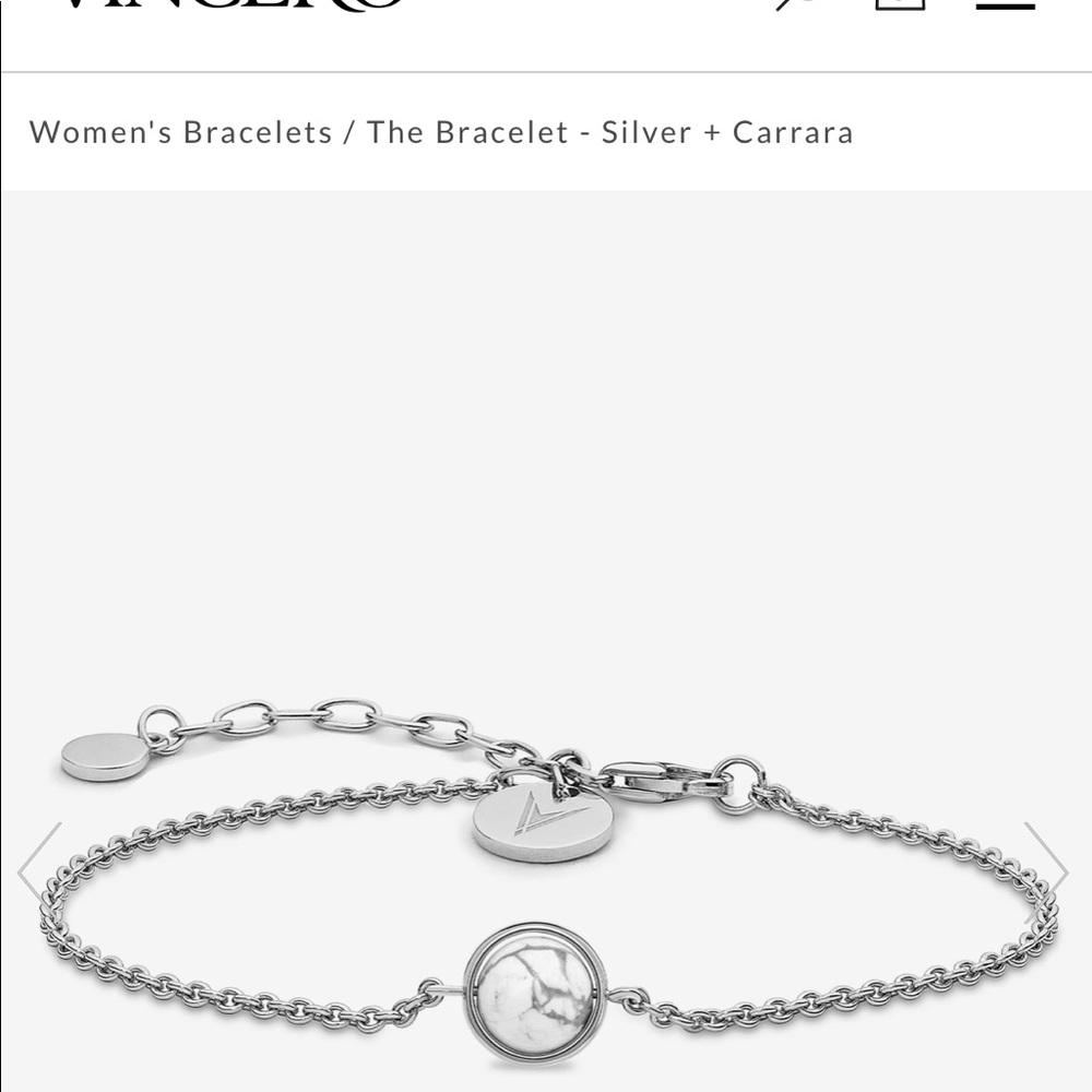 Vincero The Bracelet - silver and white marble